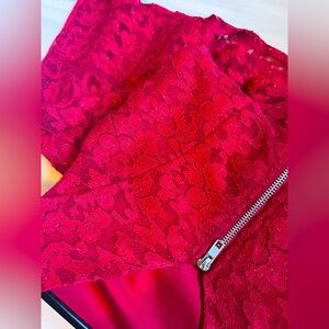 Red Knee length dress